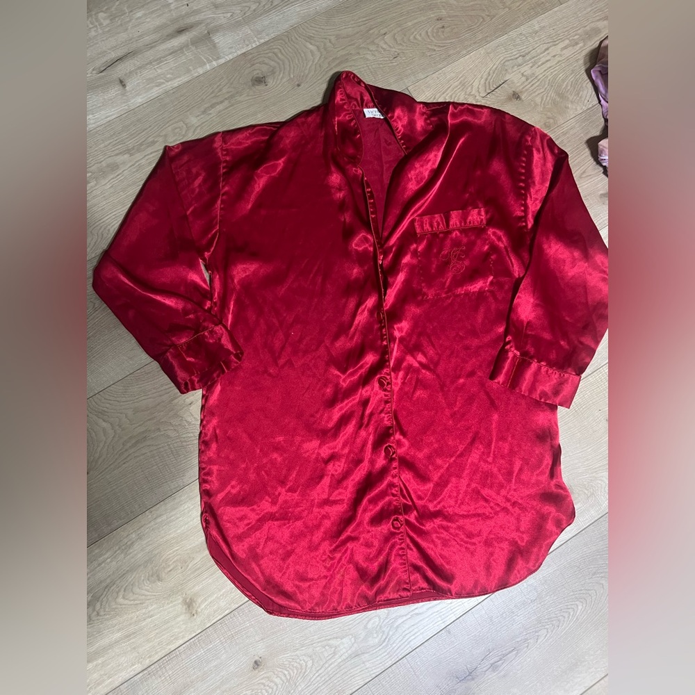 Embroidered Victoria secret silk nightgown